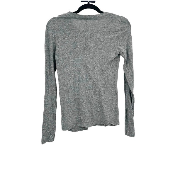 Monrow Long Sleeve Crew Neck Tee in Granite Women's Size XS NWOT - Picture 7 of 13